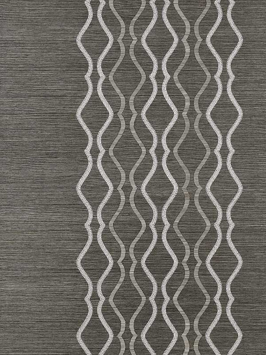 Scalamandre SC0004WP88447 Valentina Embellished Sisal Sterling Wallpaper