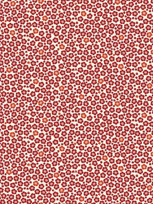 Scalamandre WH000013331 Coquelicot Rouge Wallpaper