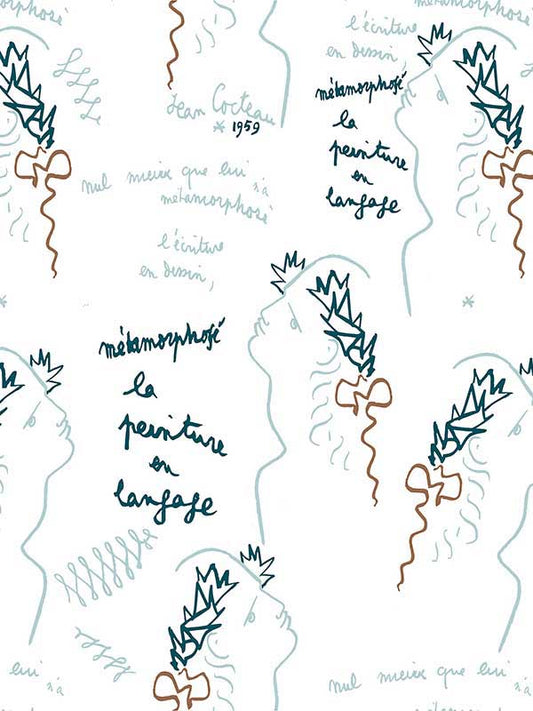 Scalamandre WH000026465 Ecriture Ciel Wallpaper