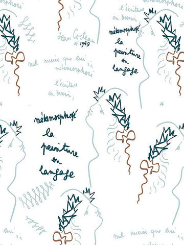 Scalamandre - Ecriture Ciel Wallpaper - WH 000026465