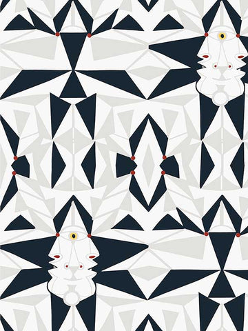 Scalamandre - Email Graphite Wallpaper - WH 000036461