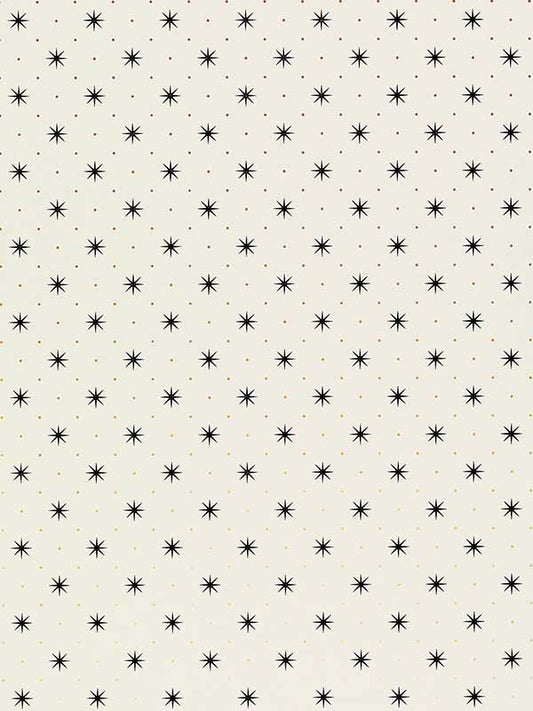 Scalamandre WHN000EP1003 Trixie Black Gold On White Wallpaper