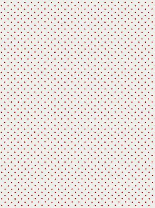Scalamandre WHN000RP0665 Lee Red On White Wallpaper