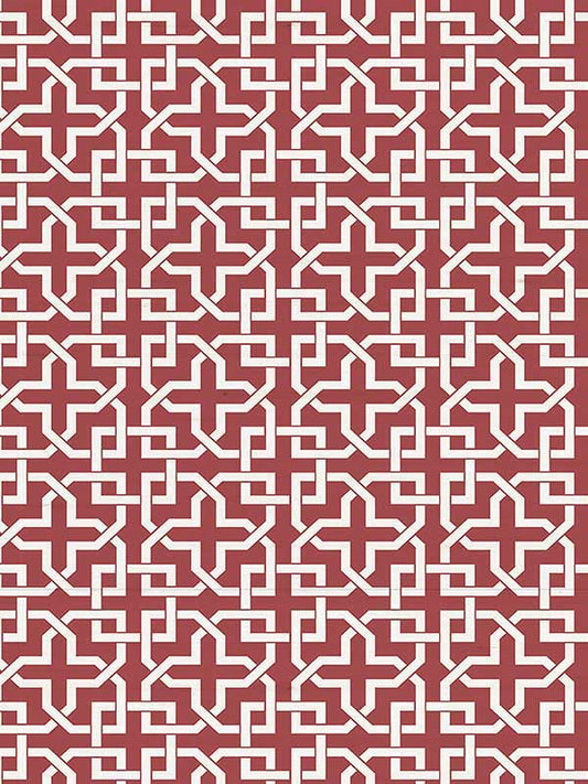 Scalamandre WNM0006INFI Infinity Brick Red Wallpaper