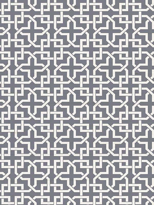 Scalamandre WNM0007INFI Infinity Mod Slate Wallpaper
