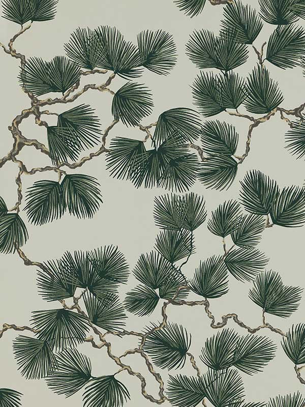 scalamandre wsb00780804 pine green wallpaper