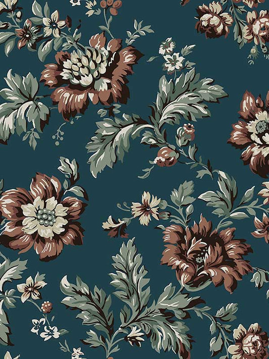 Scalamandre WSB00860407 Rosenholm Midnight Blue Wallpaper