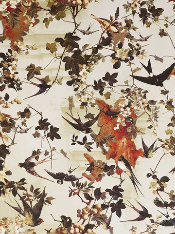 scalamandre - hirondelles printemps wallpaper - wh 000013306