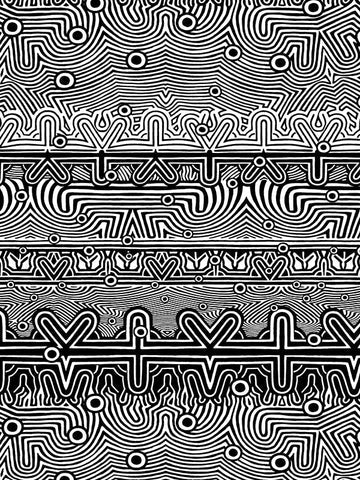 Scalamandre - Nouvelle Vague Noir and Blanc Wallpaper - WH 000013336