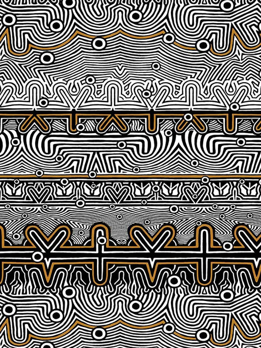 Scalamandre WH000023336 Nouvelle Vague Cuivre Wallpaper