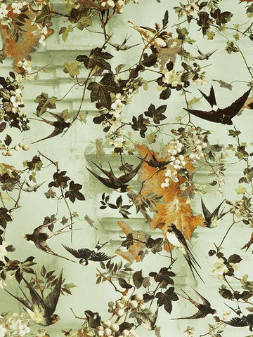 Scalamandre - Hirondelles Automne Wallpaper - WH 000033306