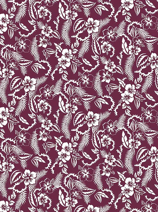 Scalamandre WH000043338 Jamaique Fuchsia Wallpaper