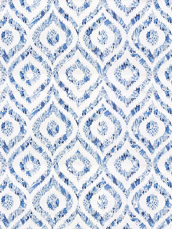scalamandre wnm0001ikat ikat blue wallpaper