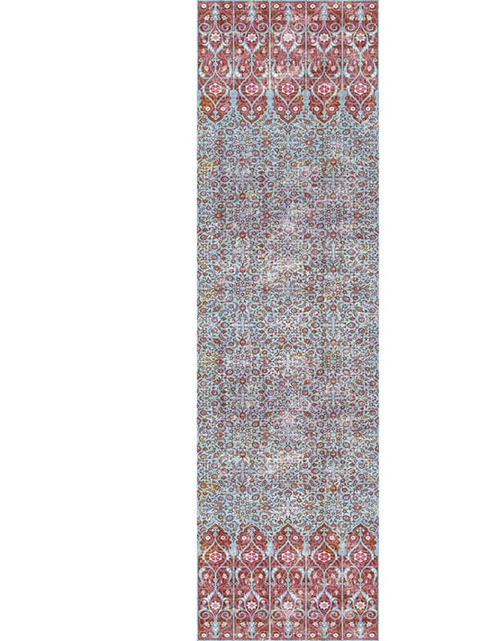 Scalamandre WNM1037IZNI Iznik Overdye Panel Red Turquoise Wallpaper