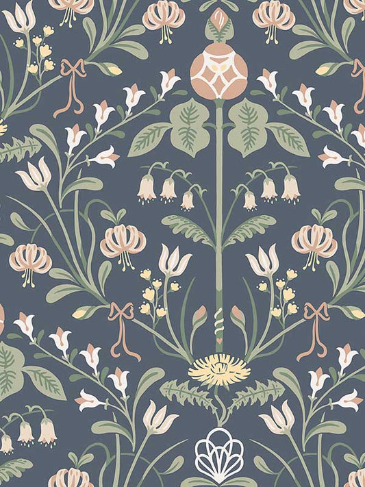 Scalamandre WSB00020154 Till Carl Indigo Wallpaper