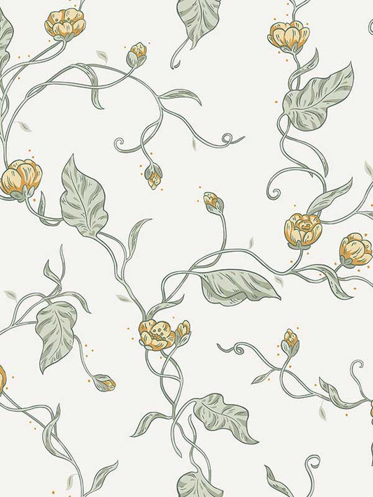 Scalamandre WSB00071400 Elmire Spring Green Wallpaper
