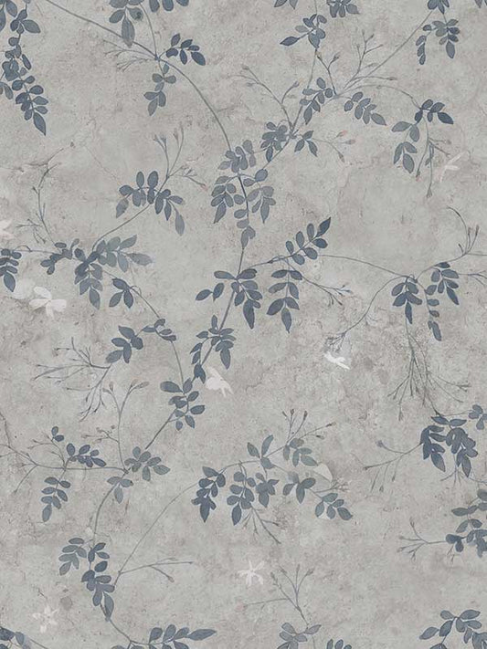 Scalamandre WSB001310111 Irene Indigo Blue Wallpaper
