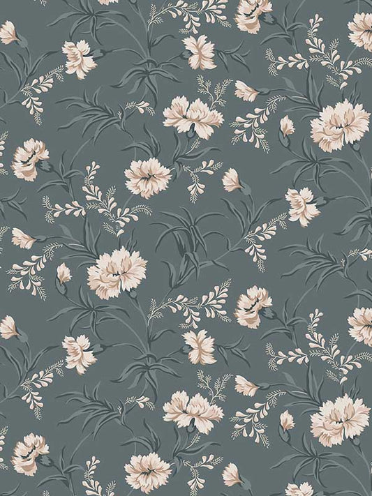 Scalamandre WSB00770832 Emilie Petrol Wallpaper