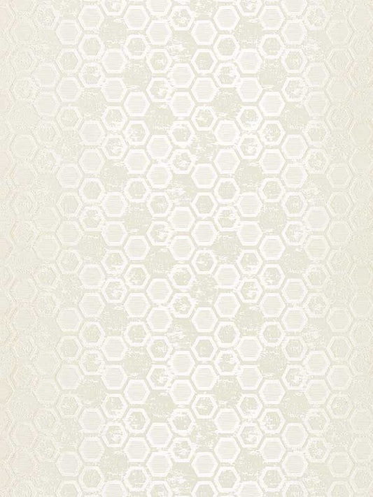 Scalamandre WTT661421 Hexagon Inspiration Bone Wallpaper