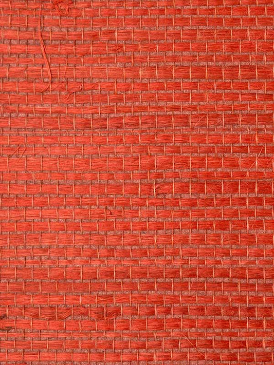 Scalamandre WTW0426JUST Justin Jute Crimson Wallpaper