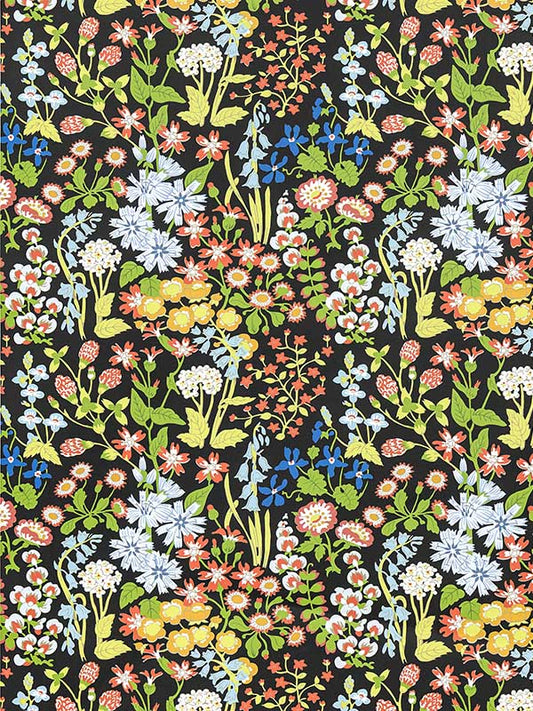 Scalamandre GW0002WP88586 Nymph Floral Black Multi Wallpaper