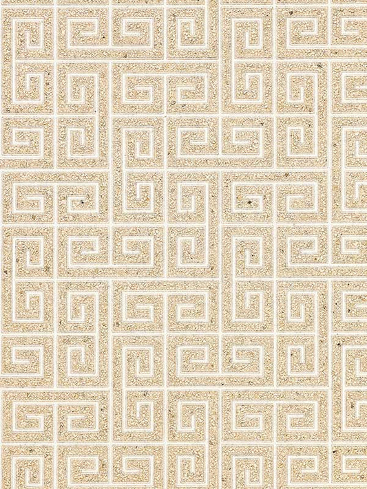 Scalamandre SC0001WP88557 Fret Mosaic Grasscloth Sand Wallpaper
