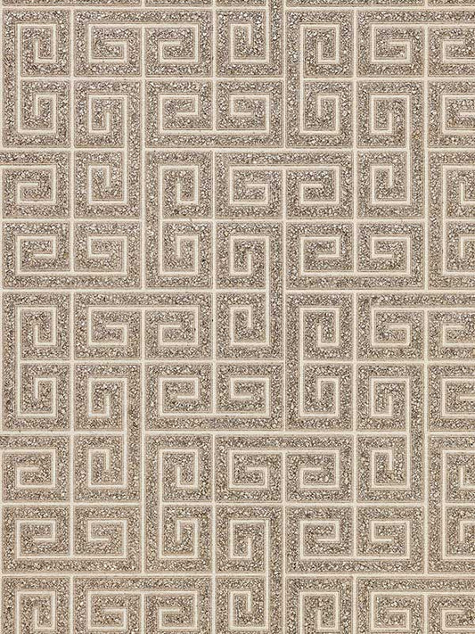 Scalamandre SC0002WP88557 Fret Mosaic Grasscloth Tiger Eye Wallpaper