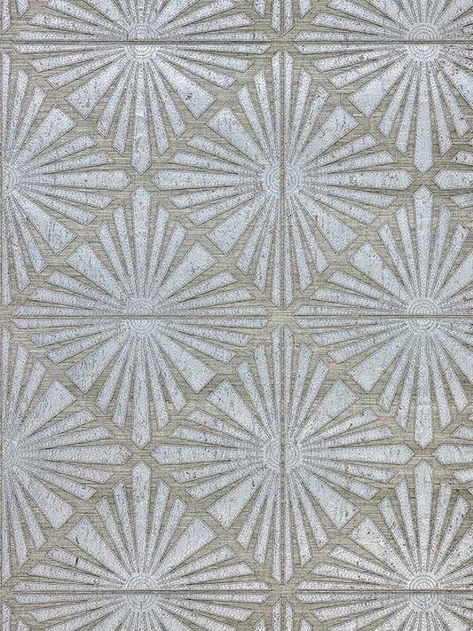 Scalamandre SC0003WP88556 Milan Diamond Grasscloth Pewter Wallpaper