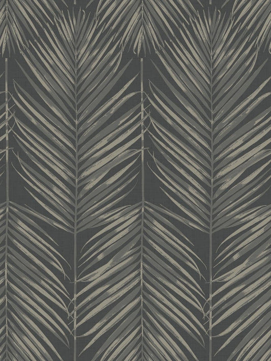 Seabrook Paradise Palm Black Sands Wallpaper