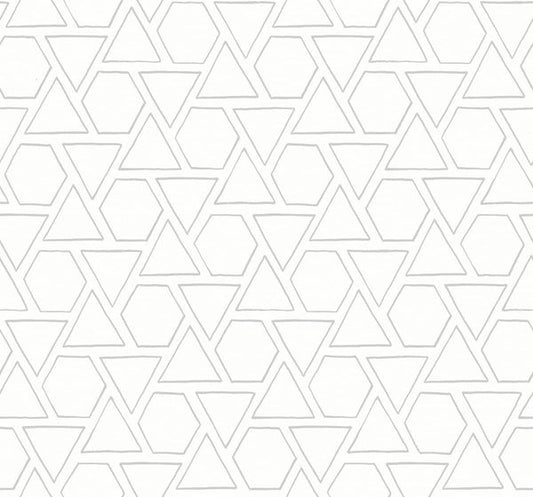Seabrook Sun Shapes Daydream Gray Wallpaper