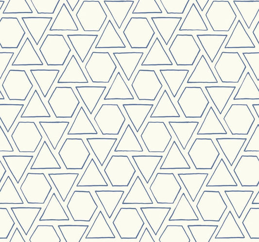 Seabrook Sun Shapes Coastal Blue Wallpaper