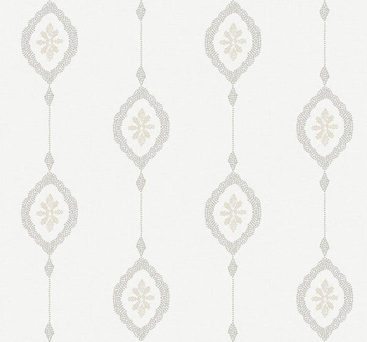 Seabrook Sand Dollar Stripe Black Sands Wallpaper