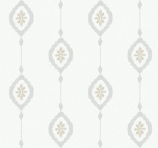 Seabrook Sand Dollar Stripe Sand Dunes Wallpaper