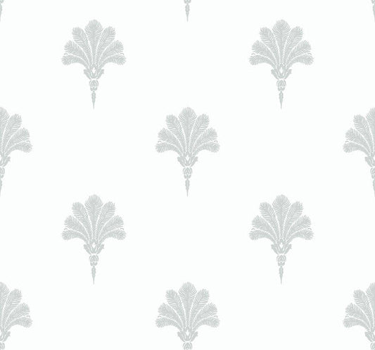 Seabrook Summer Fan Daydream Gray Wallpaper