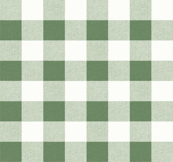 seabrook picnic plaid greenery wallpaper