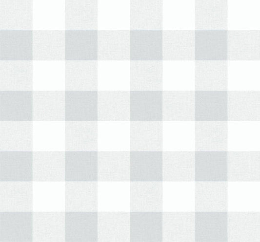 Seabrook Picnic Plaid Daydream Gray Wallpaper