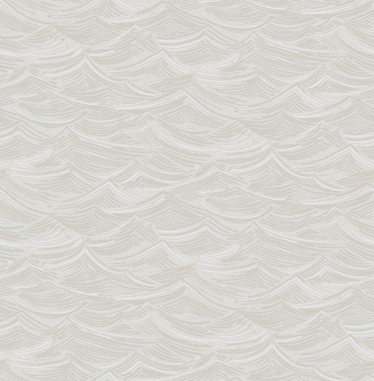 Seabrook Calm Seas Soft Gray And White Wallpaper