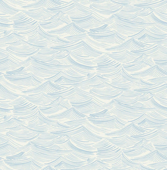 Seabrook Calm Seas Sky Blue Wallpaper