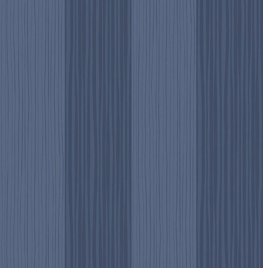 Seabrook Stripes Navy Wallpaper