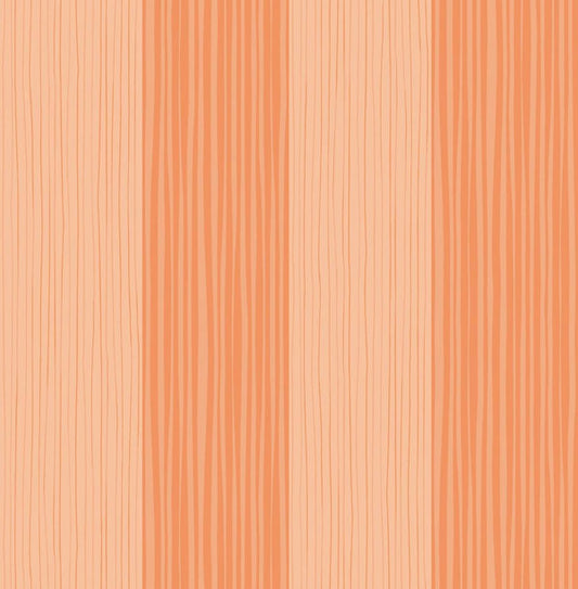 Seabrook Stripes Orange Wallpaper