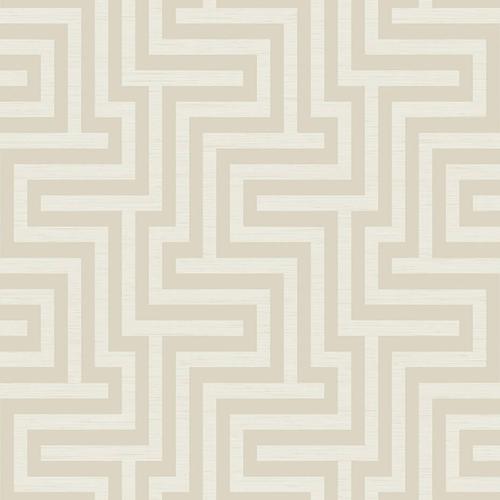 Seabrook Martinique Tan And White Wallpaper