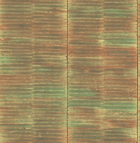 Seabrook Dynasty Bamboo Spice And Metallic Gold Wallpaper
