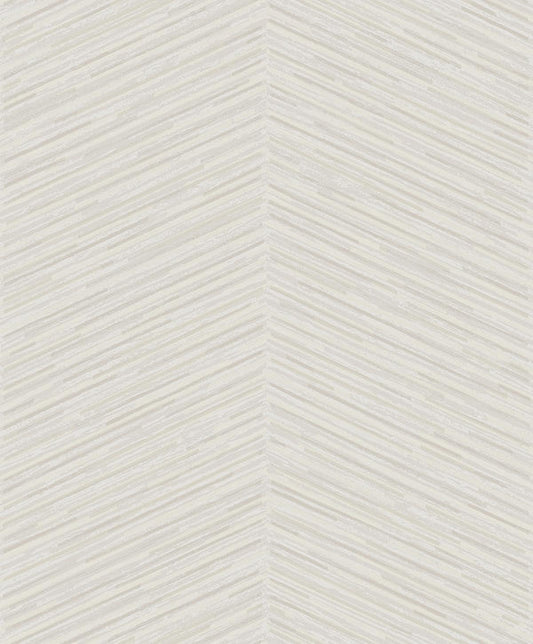 Seabrook Herringbone Stripe Metallic Champagne And Beige Wallpaper