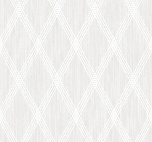 Seabrook Marble Diamond Geometric Metallic Pearl And Silver Glitter Wallpaper
