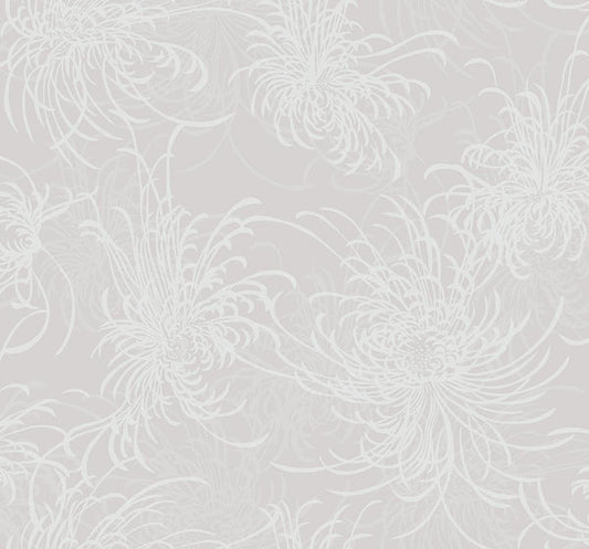 Seabrook Noell Floral Beige And Off-White Wallpaper