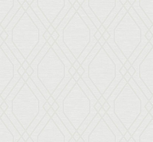 Seabrook Diamond Geo Metallic Pearl Wallpaper