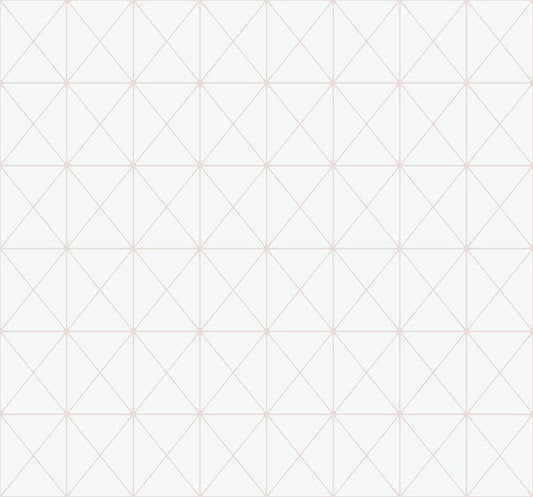 Seabrook Triangle Geo Blush Glitter And Off-White Wallpaper