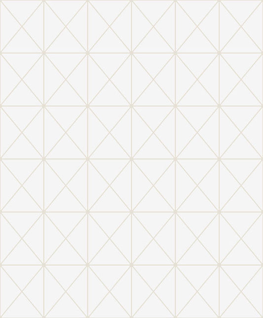 Seabrook Triangle Geo Beige And Off-White Wallpaper