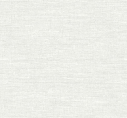 Seabrook Linen Weave Metallic Pearl And Off-White Wallpaper