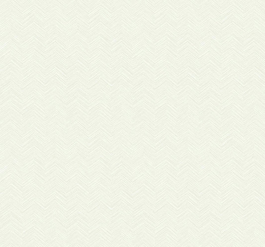 Seabrook Mini Herringbone Metallic Champagne And Off-White Wallpaper